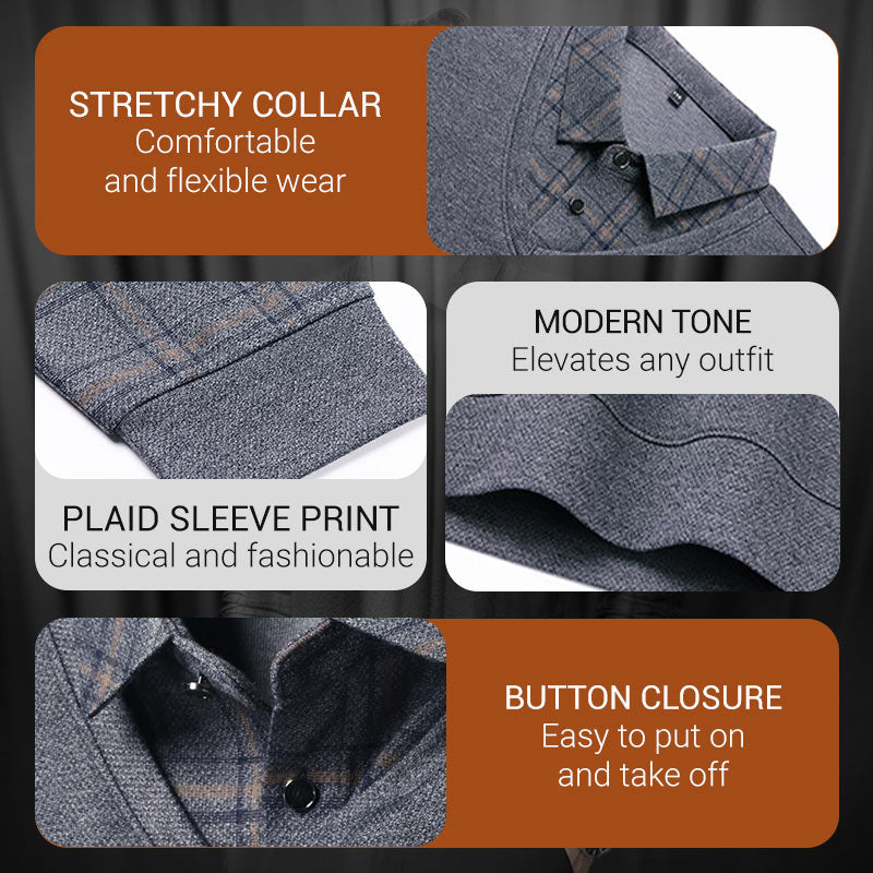 šBlack Friday - Early Bird PricešMen's Faux Two-Piece Long Sleeve Top