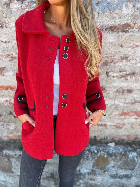 Women's Elegant Winter Warm Tweed Jacket