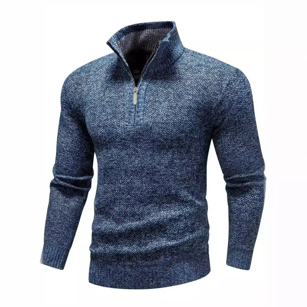 Men's stand-up collar cashmere sweater