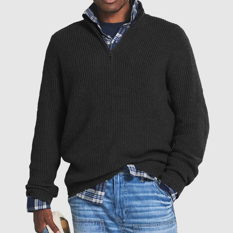 Men's Cashmere Business Casual Zipper Sweater