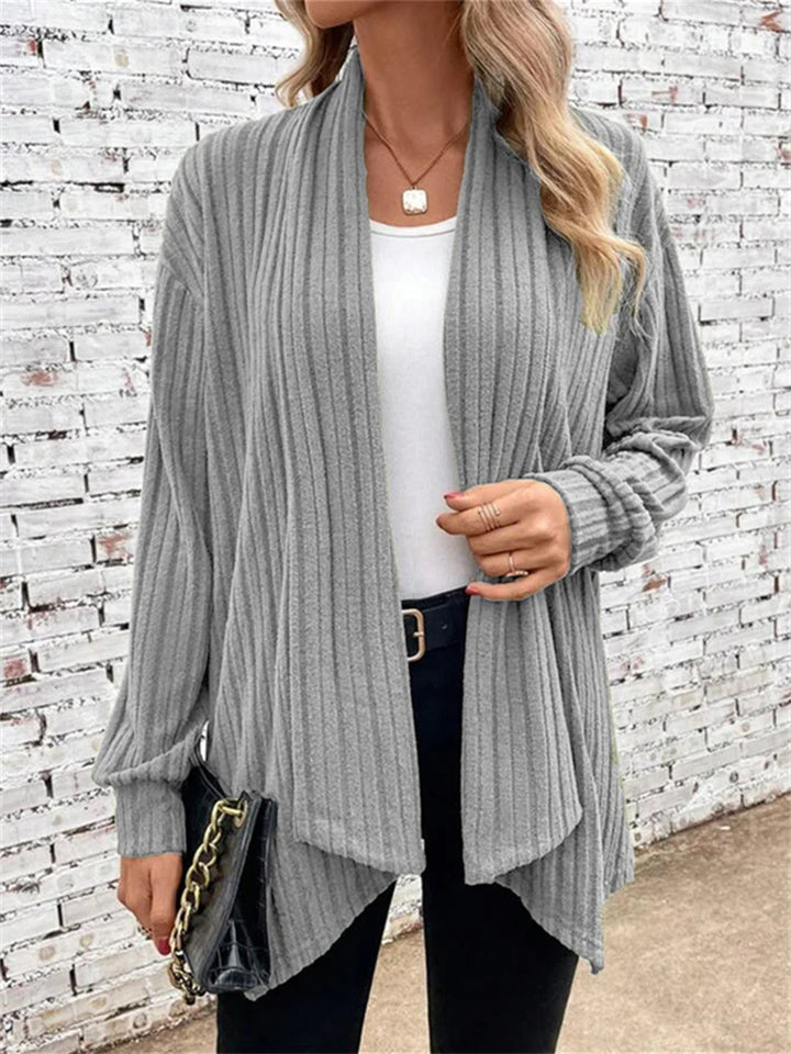 Temperament Commuter Women's New Fall and Winter Long-sleeved Solid Color Loose Comfortable Casual Cardigan Jacket