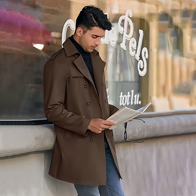 💥Black Friday Sales - 50% OFF💥Men's Lapel Double Breasted Coats with Pockets