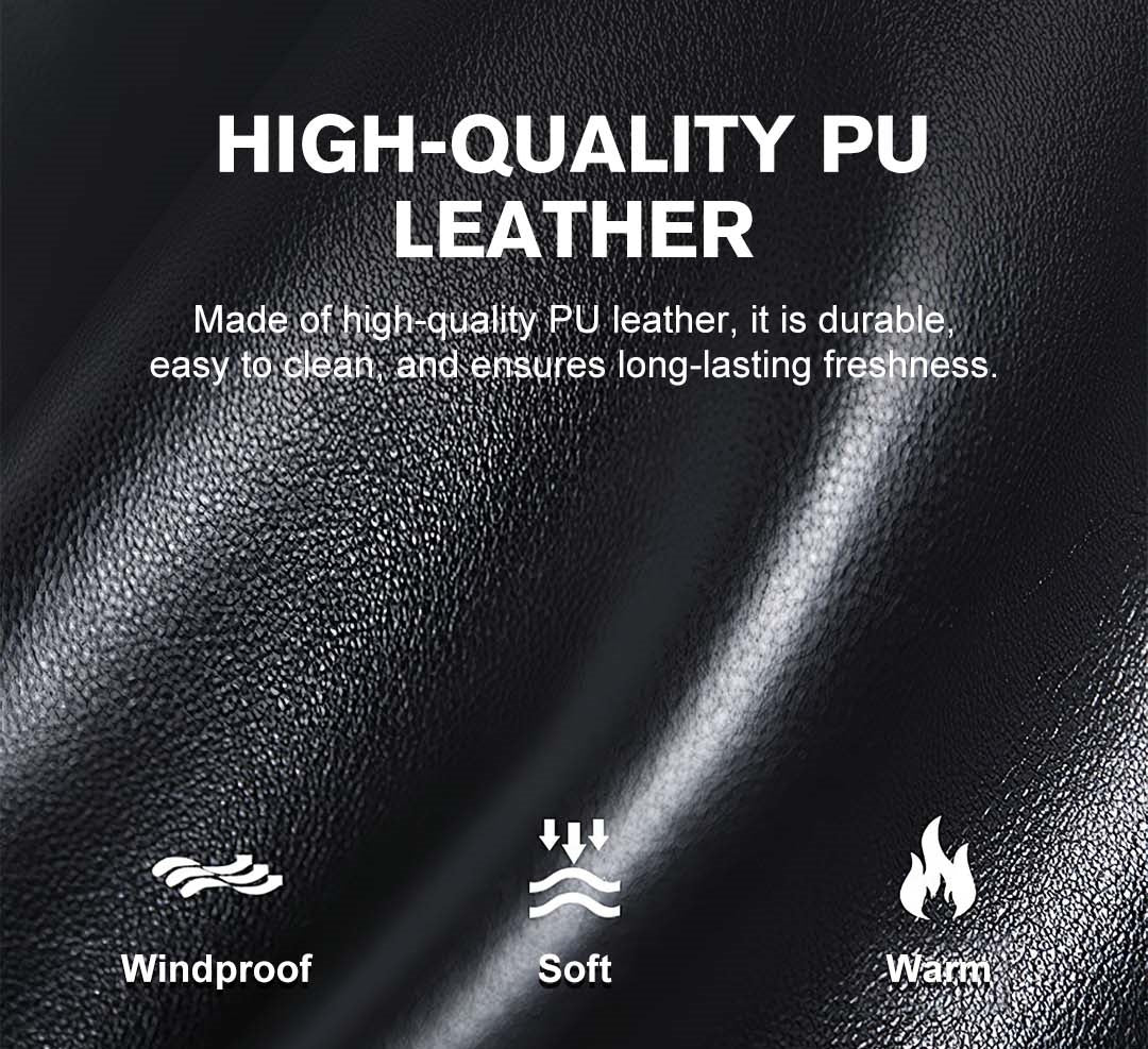 🔥Black Friday Sales - 49% OFF🔥PU Leather Flat Top Warm Baseball Cap