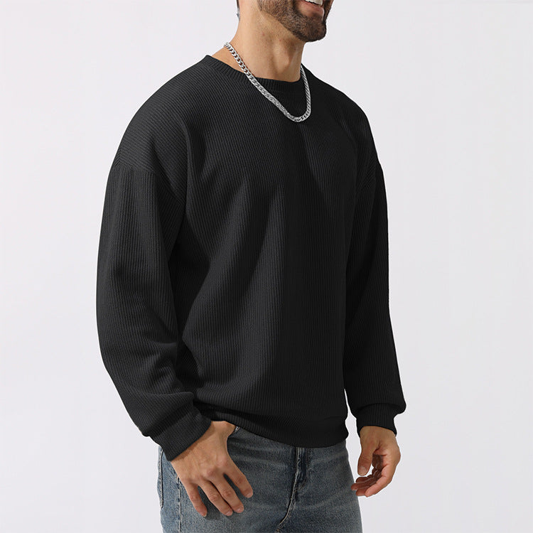 Men's Winter Sweater Loose Round Neck Thickened Sweater