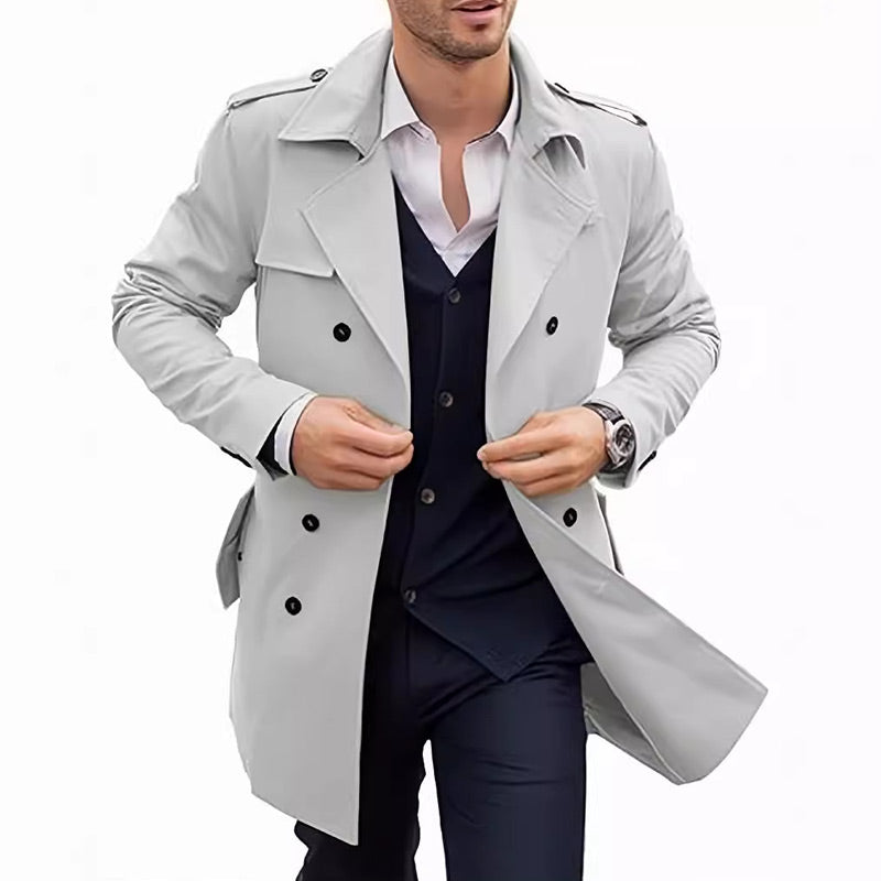 💥Black Friday Sales - 50% OFF💥Men's Lapel Double Breasted Coats with Pockets