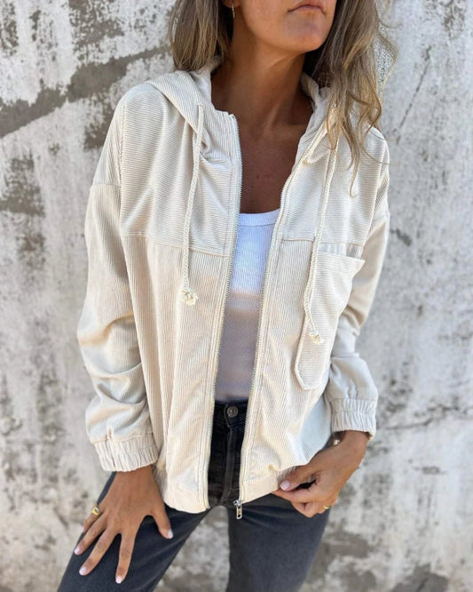 🔥Women's Casual Lapel Hooded Jacket