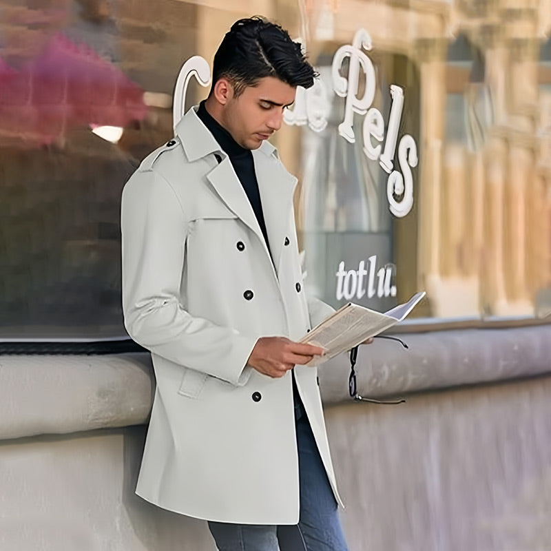 💥Black Friday Sales - 50% OFF💥Men's Lapel Double Breasted Coats with Pockets