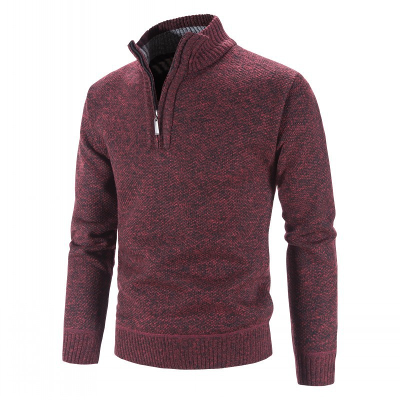 Men's stand-up collar cashmere sweater