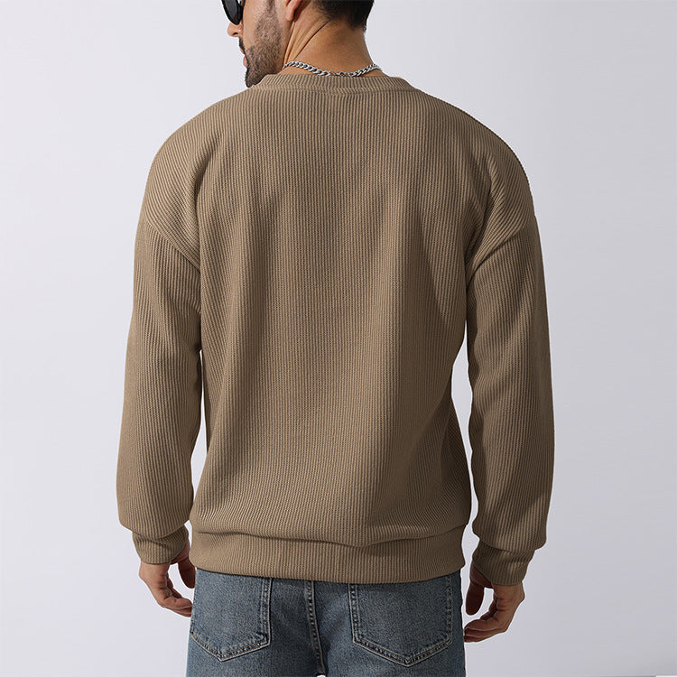 Men's Winter Sweater Loose Round Neck Thickened Sweater