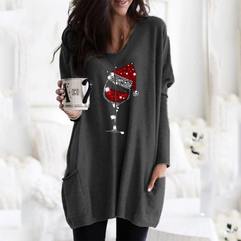 JO | Christmas wine glass sweater